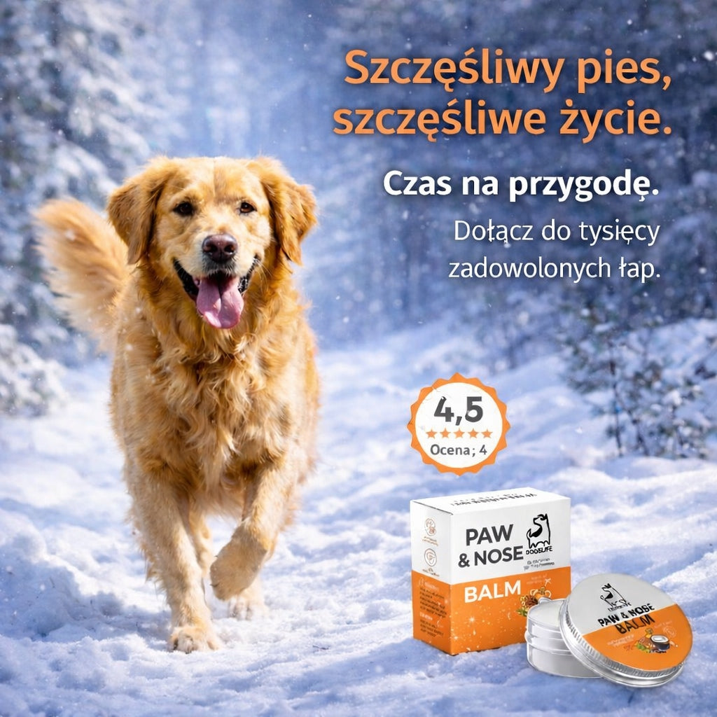 BALSAM do łap i nosa  Naturalny Krem Ochronny dla psa kota 60ml Bezpieczny