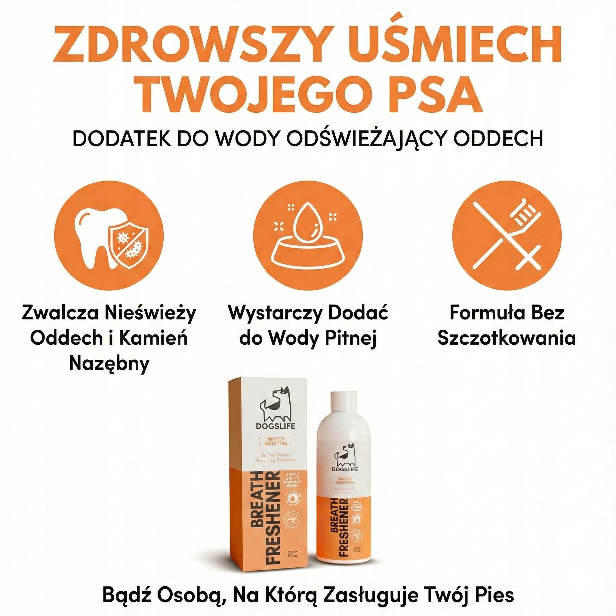 Odświeżacz oddechu Psa Kota Płyn Dentystyczny  Jama ustna 237ml Bezpieczny