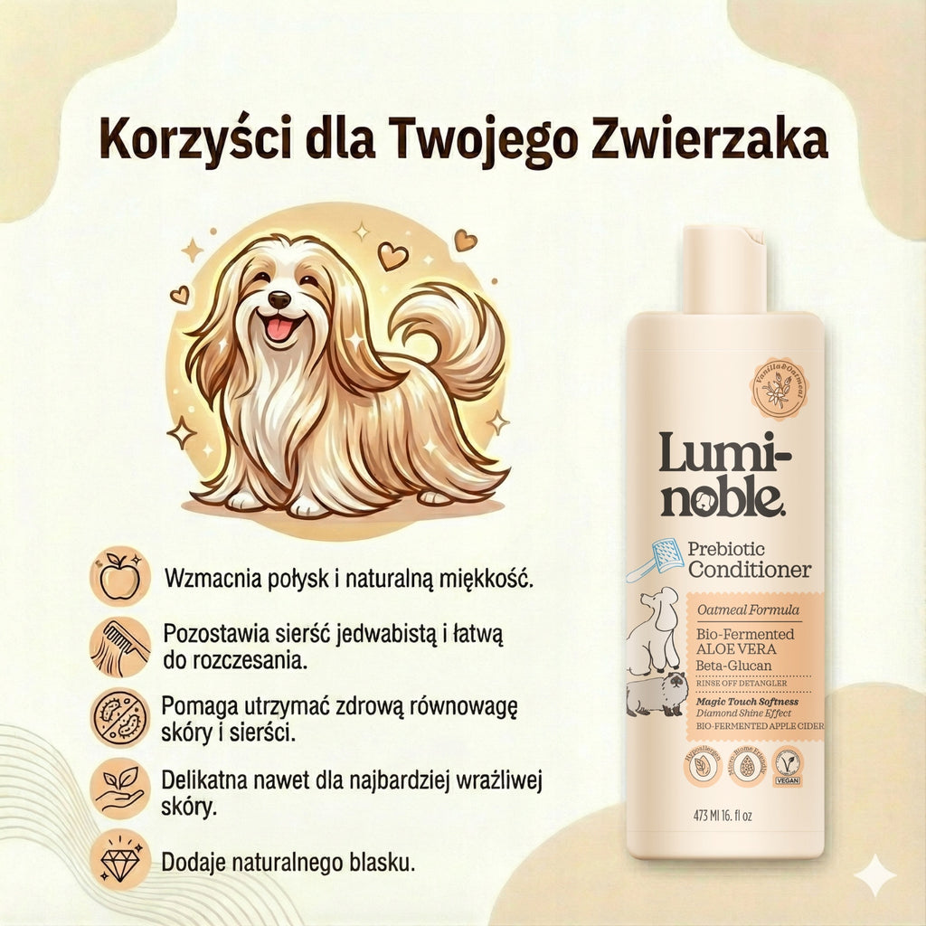 Naturalna Odżywka dla Psa Kota 473ml | Prebiotyczna Wegańska Wrażliwa Skóra