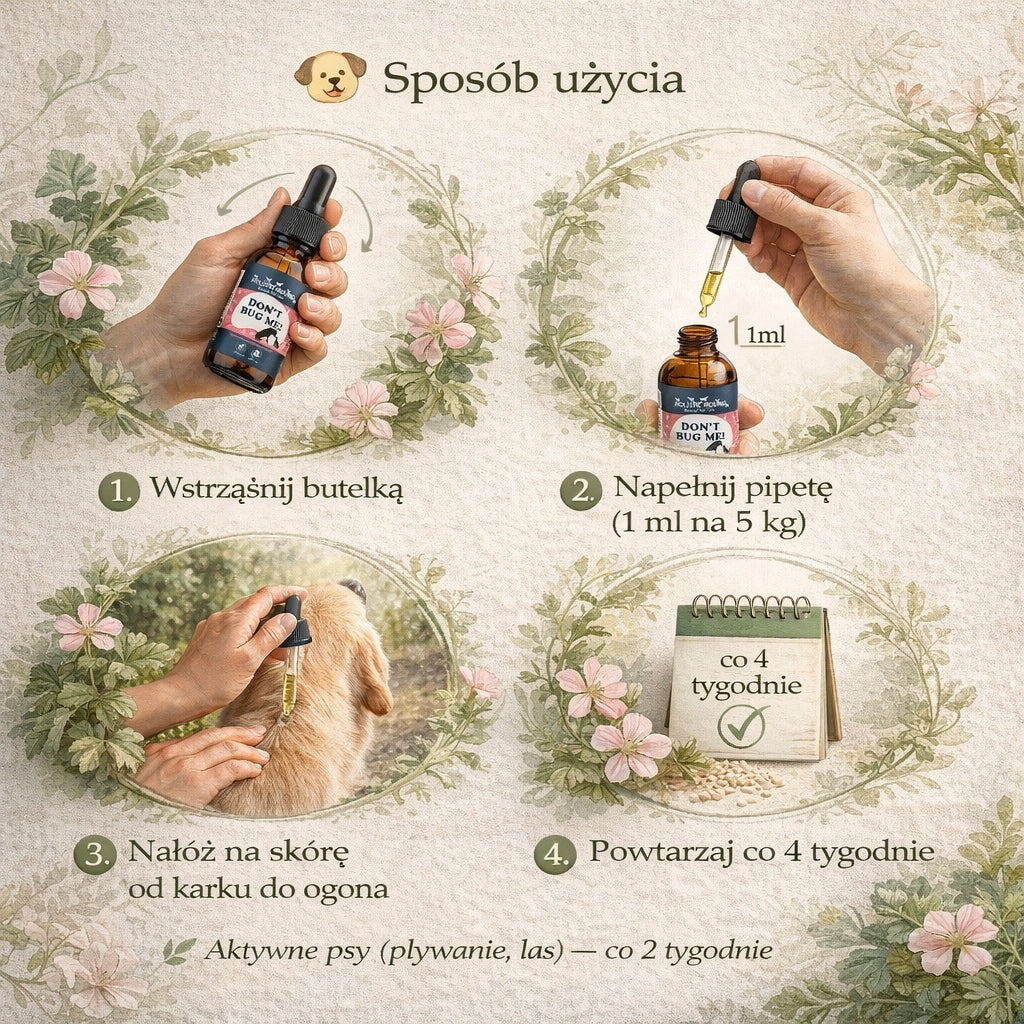 Holistic | Naturalne Krople na Kleszcze Pchły | Bez Chemii dla Psa Kota BIO