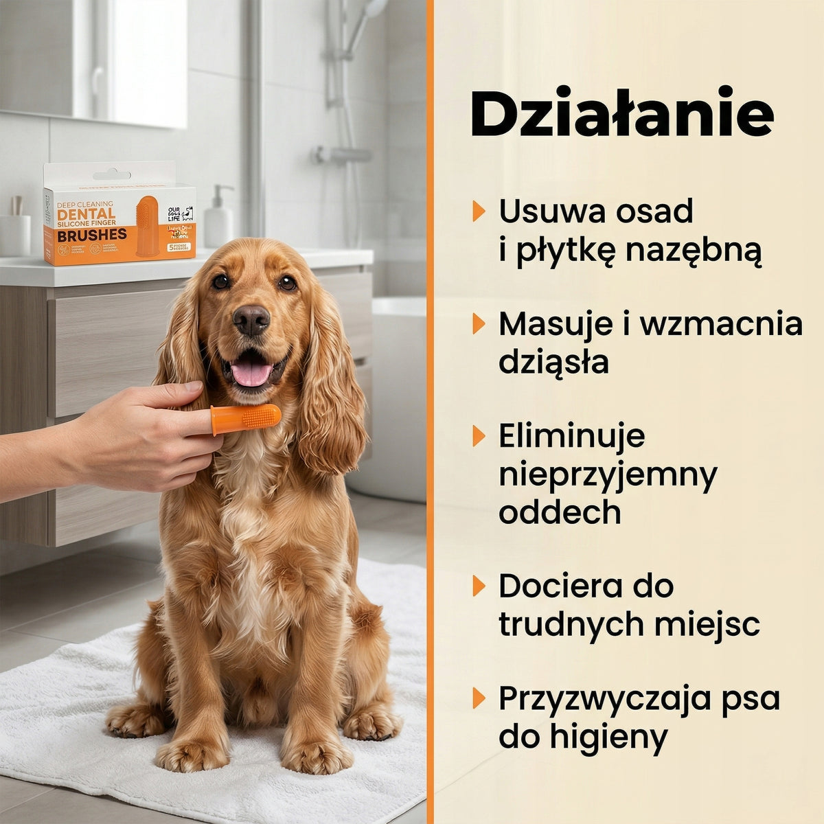 Silikonowa Szczoteczka Do Zębów Psa Na Palec | Wielorazowa | 5 sztuk