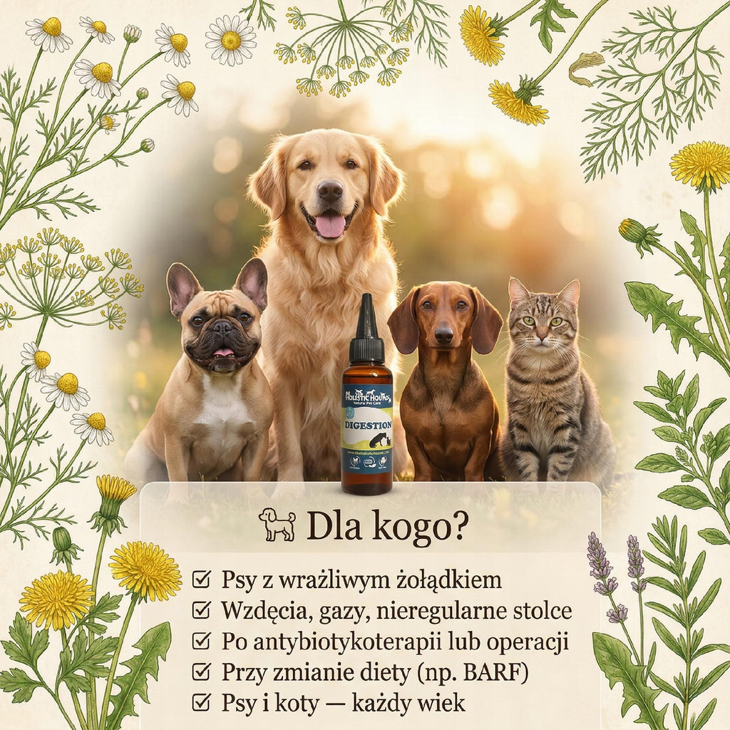 Ziołowy Suplement Na Trawienie Psa | Wrażliwy Żołądek | Naturalny 50ml