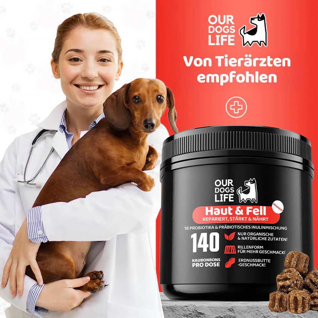 Suplement diety Zdrowa sierść Psa Kota 140 tabletek Kwasy OMEGA Biotyna