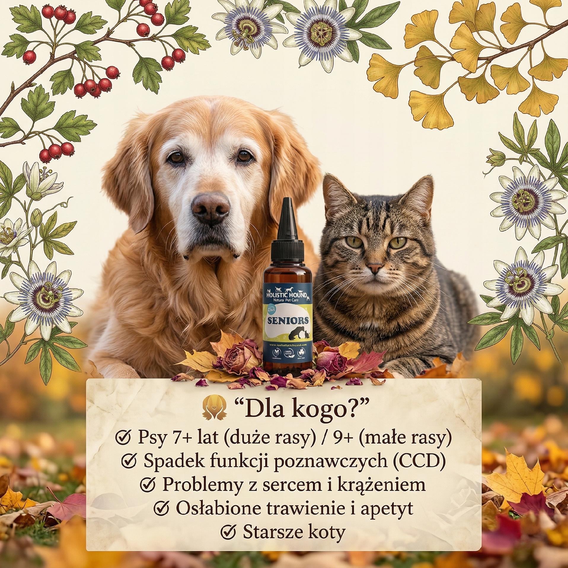 Ziołowy Suplement Dla Starszego Psa | Witalność Serce Mózg | Naturalny