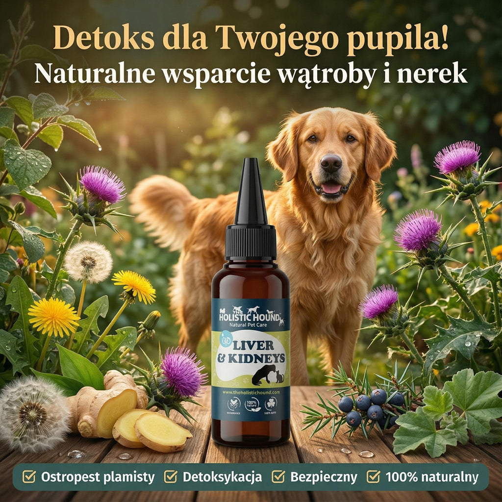 Ziołowy Suplement Na Wątrobę i Nerki Psa | Detoks Oczyszczanie | 50ml