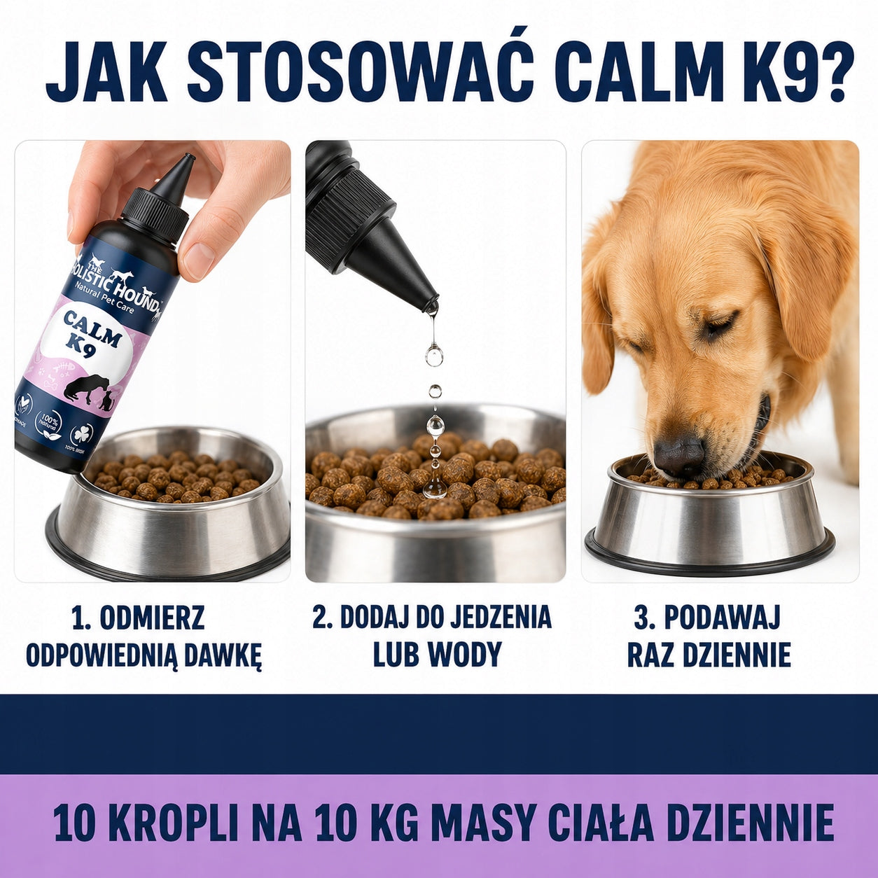 Suplement Uspokajający dla Psa | Na Stres i Lęk | Ziołowy Płyn 500ml