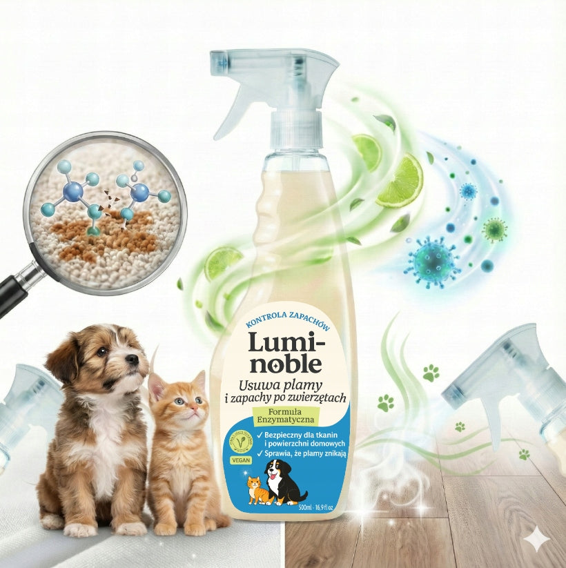 Neutralizator Zapachu Moczu kota psa Usuwa plamy Spray Enzymatyczny 500ml