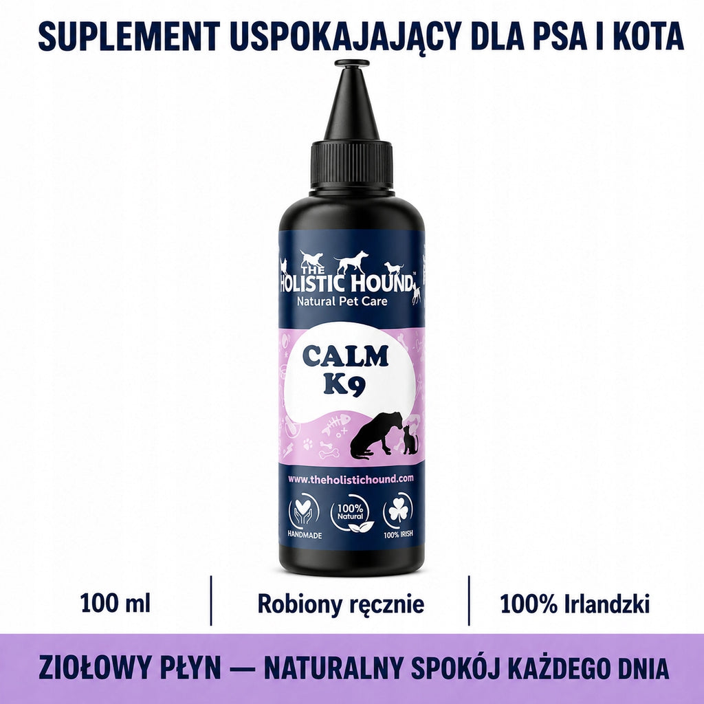 Suplement Uspokajający dla Psa | Na Stres i Lęk | Ziołowy Płyn 500ml