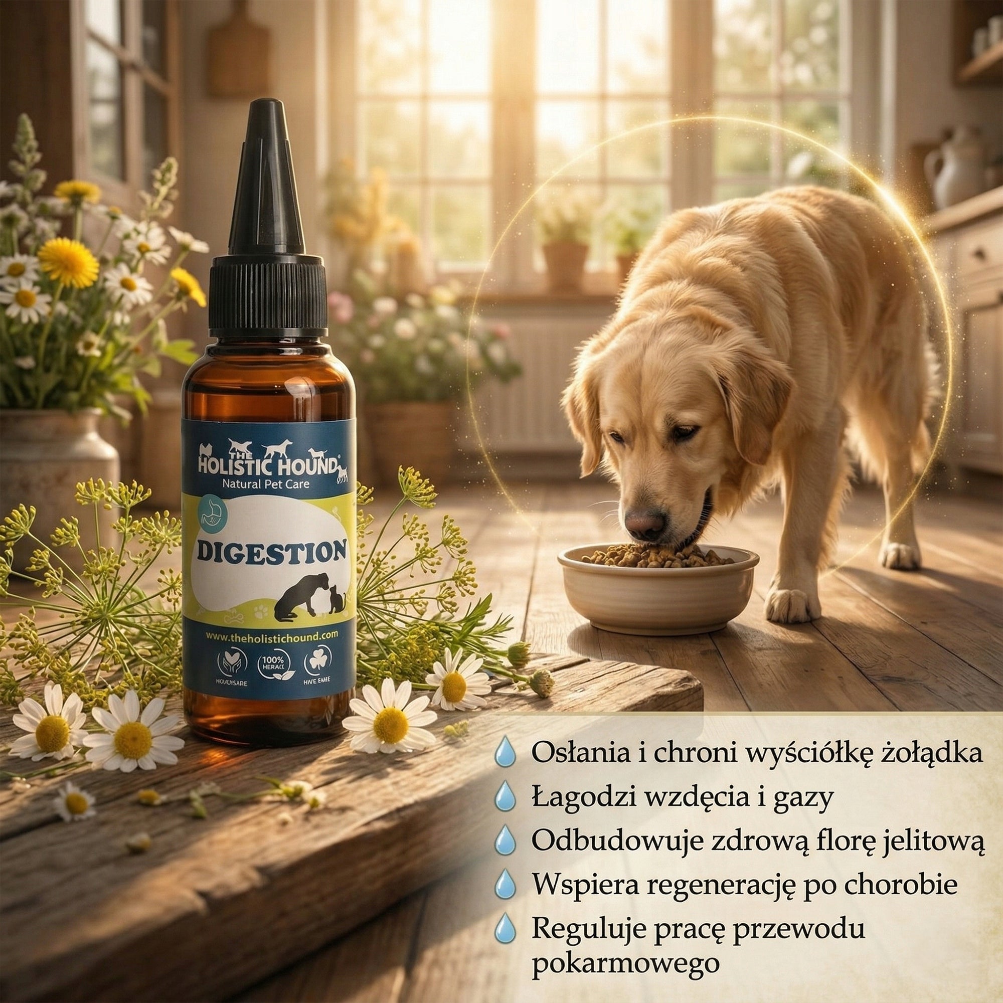 Ziołowy Suplement Na Trawienie Psa | Wrażliwy Żołądek | Naturalny 50ml